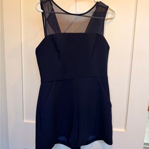 NWT BCBGenerstion Sheer Blue Sleeveless Romper Size 8